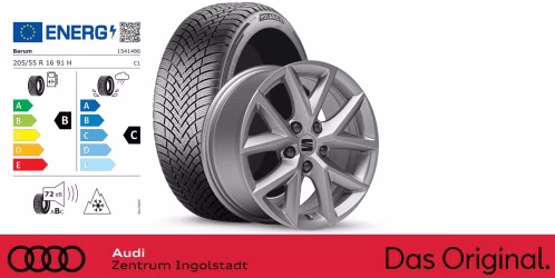 Original SEAT Leon 16 Zoll Winterkomplettradsatz Urban silber  Barum POLARIS 6 / 205/55 R16 91 H / 7,0J x 16 ET43