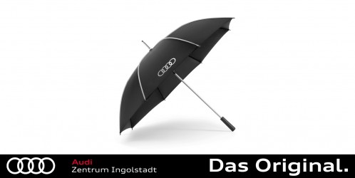 titan Original Audi Ringe Stockschrim Regenschirm 120cm groß schwarz 