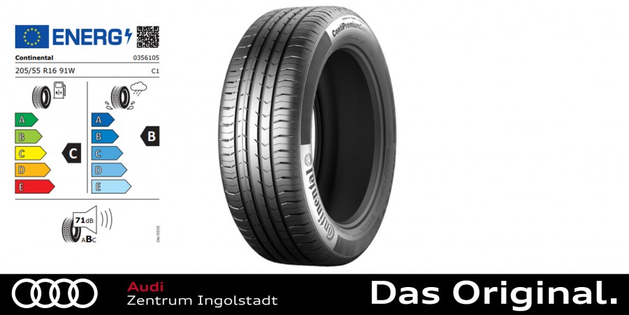 Original Continental Sommerreifen Premium Contact 5 AO 205/55 R16 91W  Kostenlose Zustellung im Umkreis von 40 KM! - Shop | Audi Zentrum Ingolstadt
