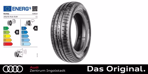 Original Dunlop Sommerreifen Sport BluResponse 205/55 R16 91W Kostenlose Zustellung im Umkreis von 40 KM! Original Dunlop Sommerreifen Sport BluResponse 205/55 R16 91W Kostenlose Zustellung im Umkreis von 40 KM!